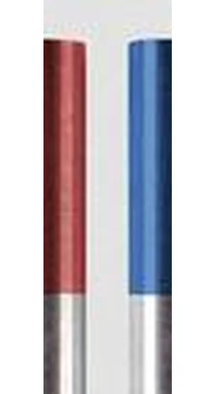 Lanthanated tungsten electrodes: WL15 gold and WL20 blue for DC and AC TIG welding